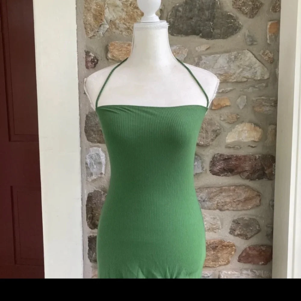 NWT Reformation Hilo Knit Dress Palm Green $148 Womens Small - Picture 5 of 12